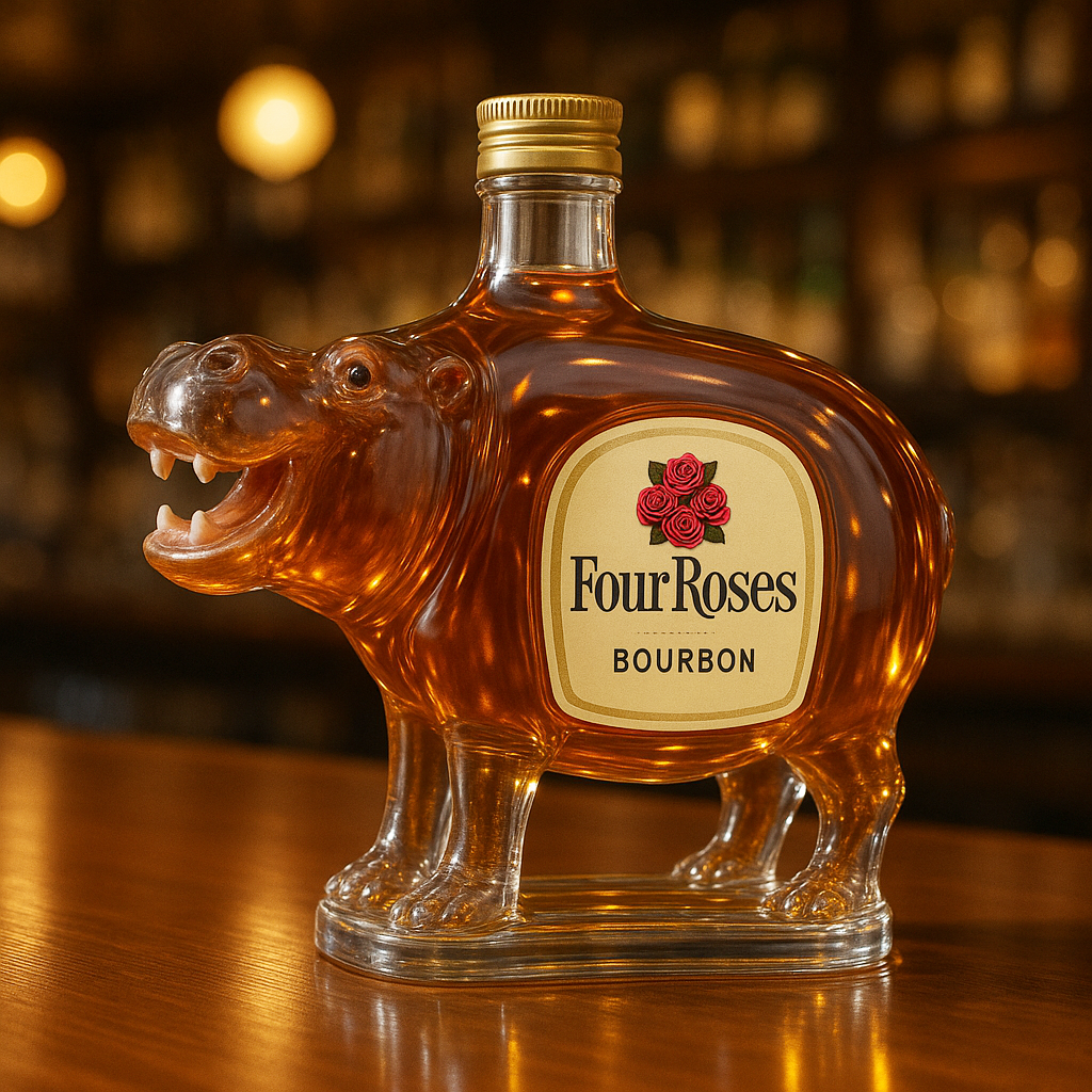 MOO DENG Hippo Whiskey bottle