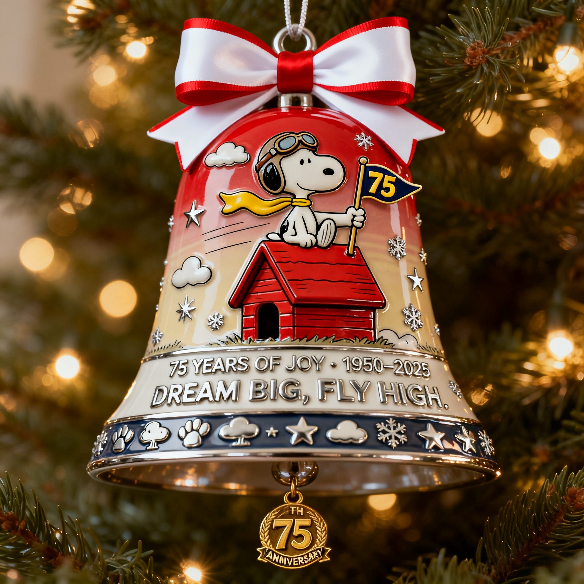 Snpy 75 Years Bell Ornament