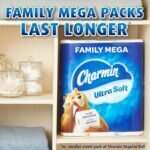 Charmin Ultra Soft Cushiony Touch Toilet Paper, 18 Family Mega Rolls = 90 Regular Rolls