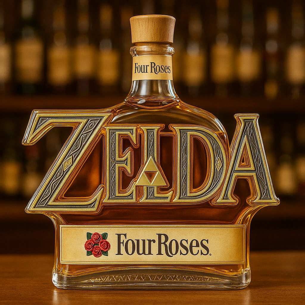 Zelda Whiskey Bottle