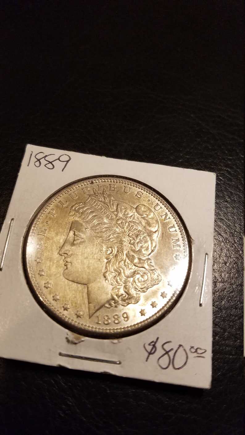 1889  Silver Morgan  Dollar BU / Mirror like ! Lot# 600