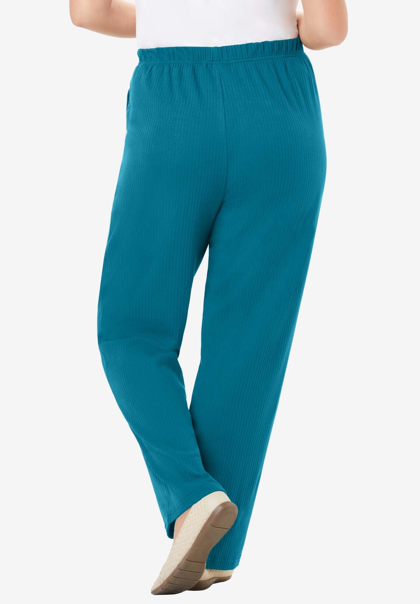 7-Day Knit Ribbed Straight Leg Pant
