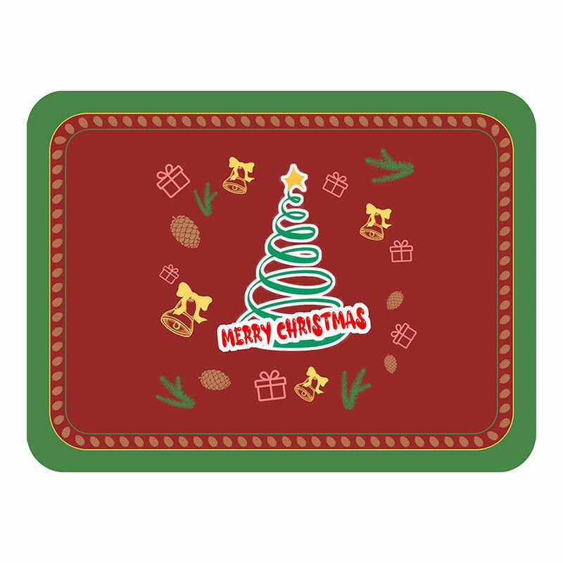 Faux Leather Christmas Heat Resistant Placemats (2 Pcs)