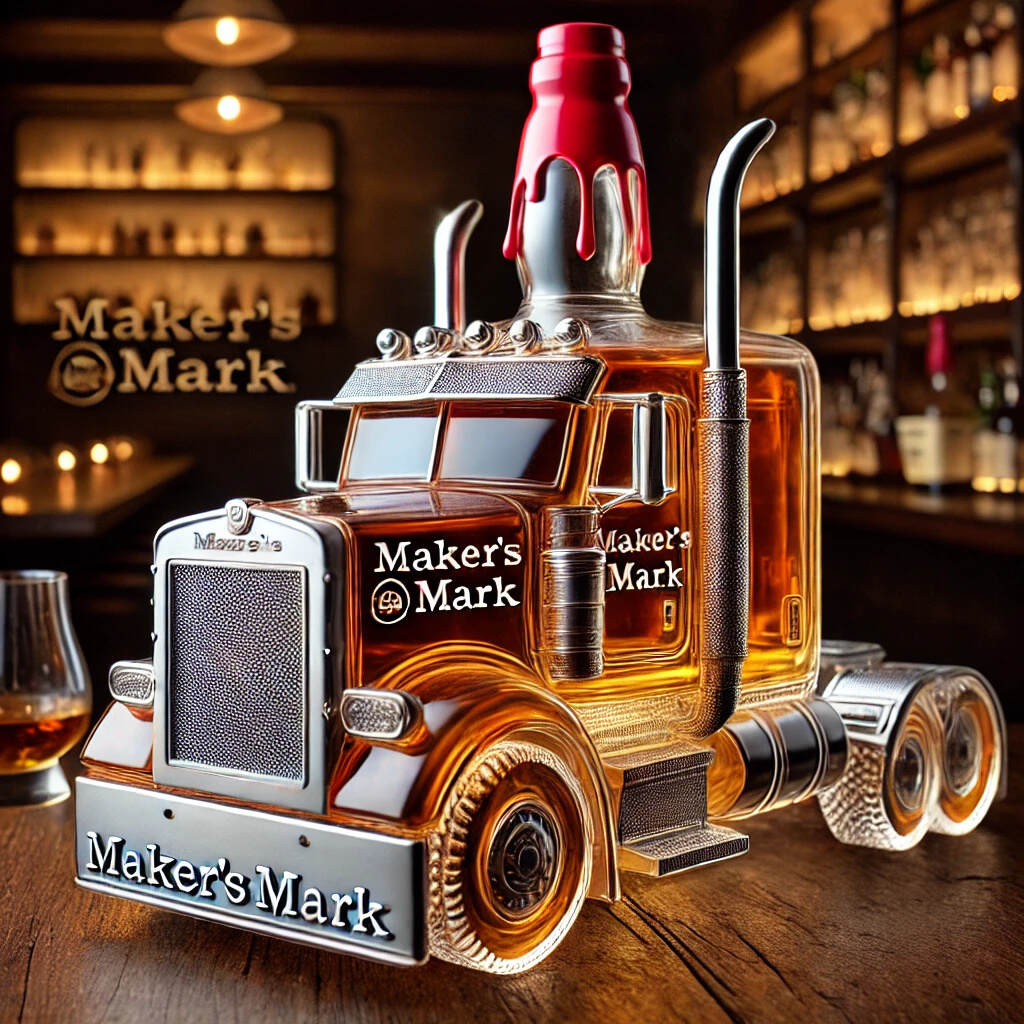 Classic Truck Whiskey Bottle