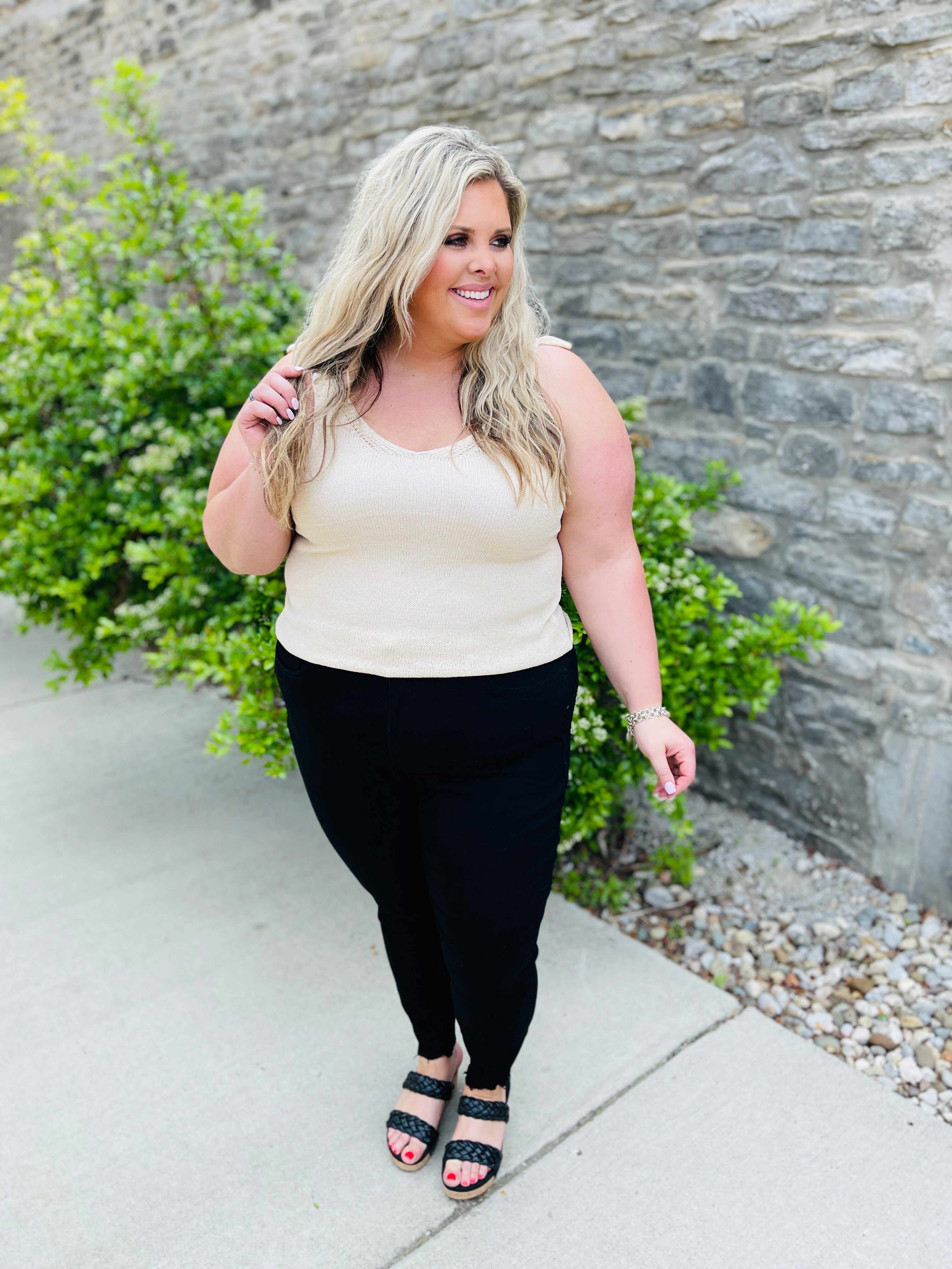 MARKDOWNS! Tummy Control Black Skinny Jeans in Reg/Curvy Fifth Restock!