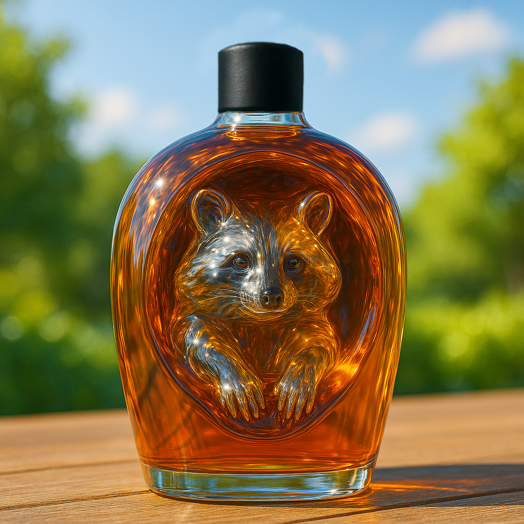 Raccoon Limited Edition Whiskey Bottle