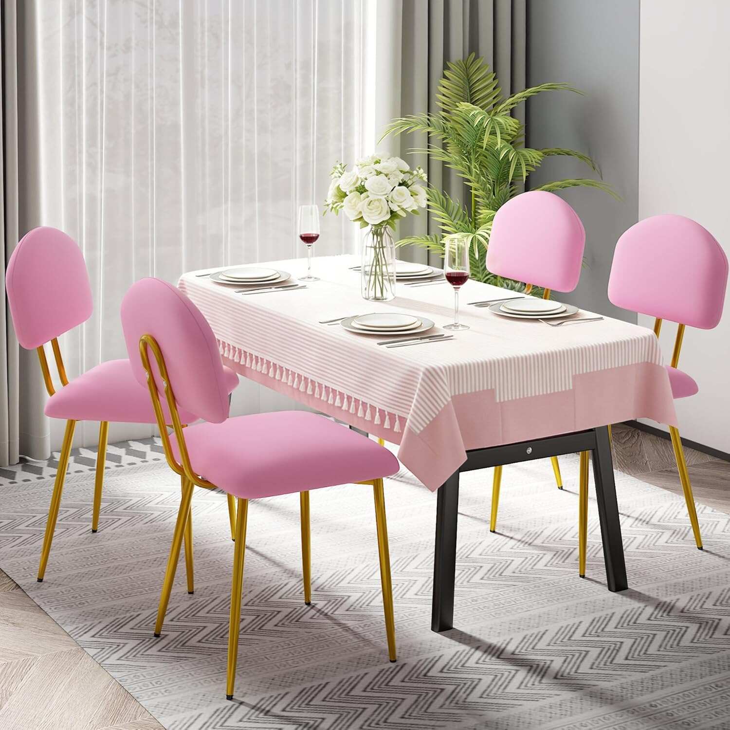 VECELO Dining Chairs Set of 2