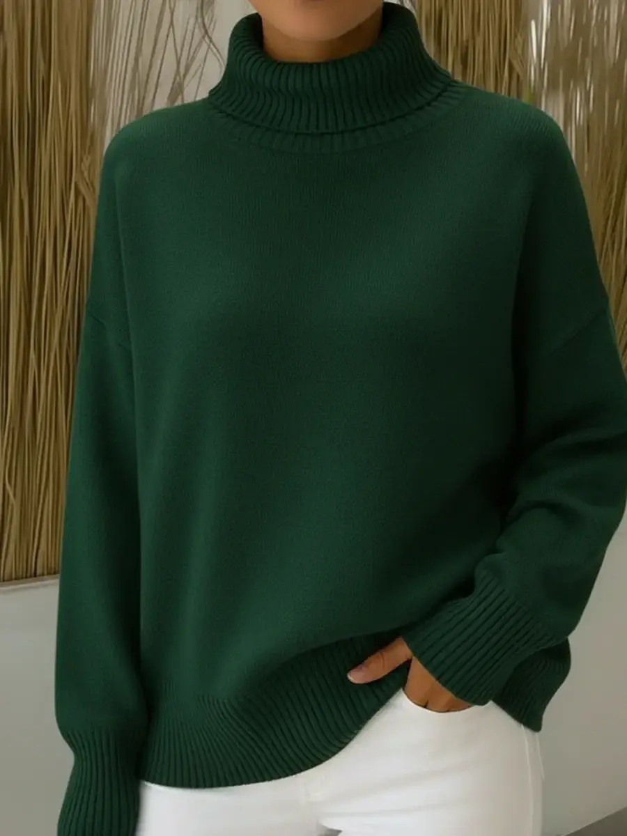 🔥Summer Arrivals🌟Cozy High-neck Solid Color Sweater