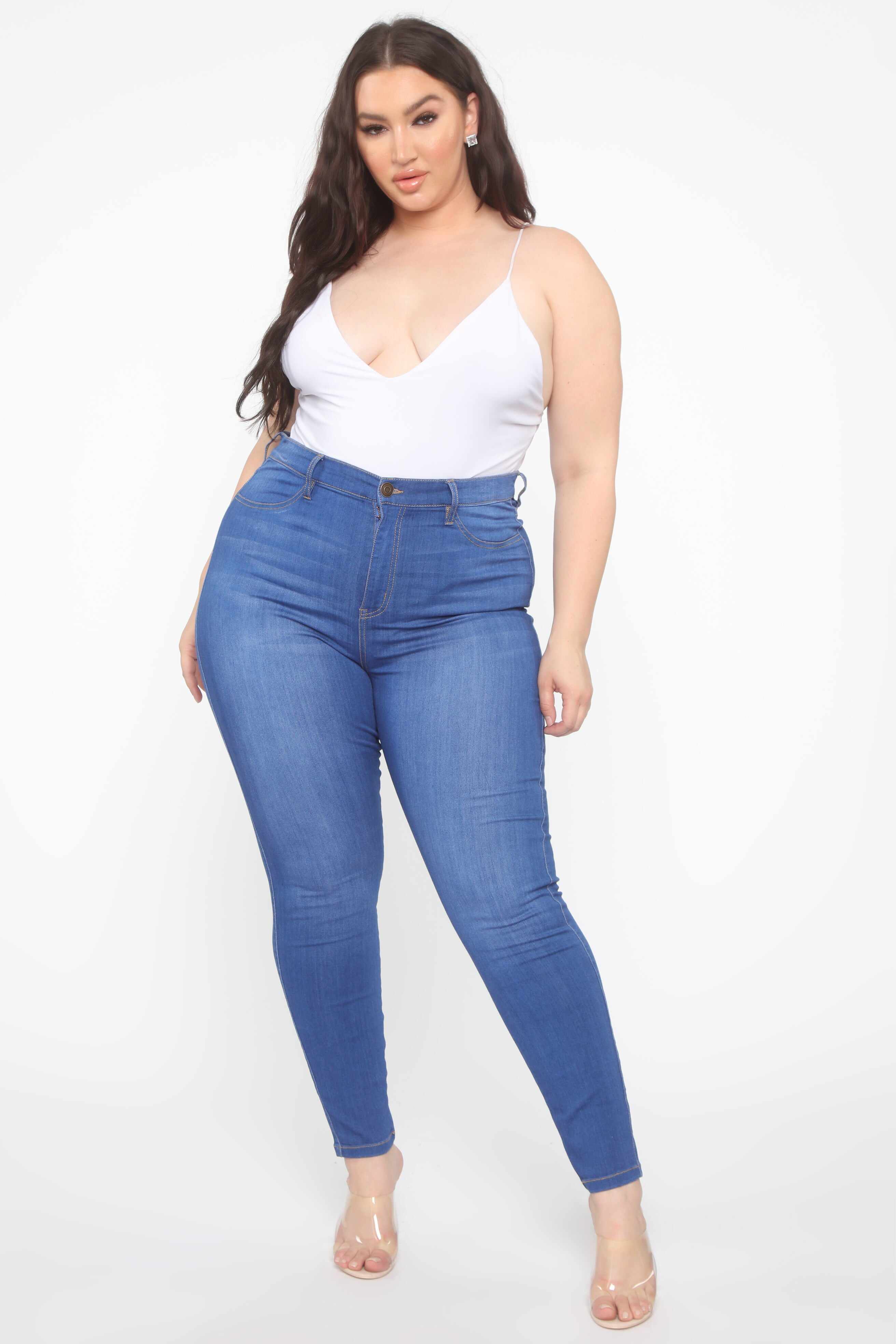 Emma Super Stretch High Rise Skinny Jean - Blue
