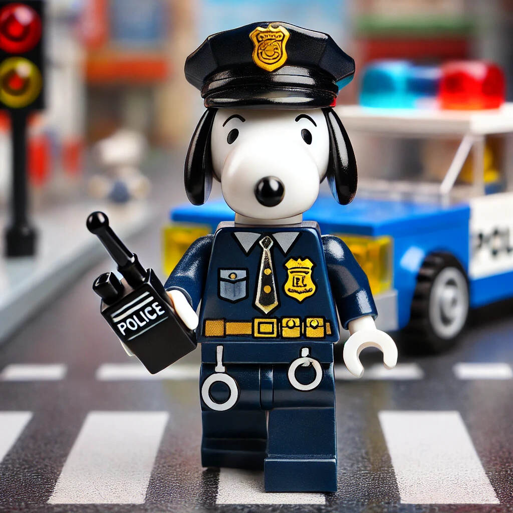 Snoopy Police LEGO Minifigs