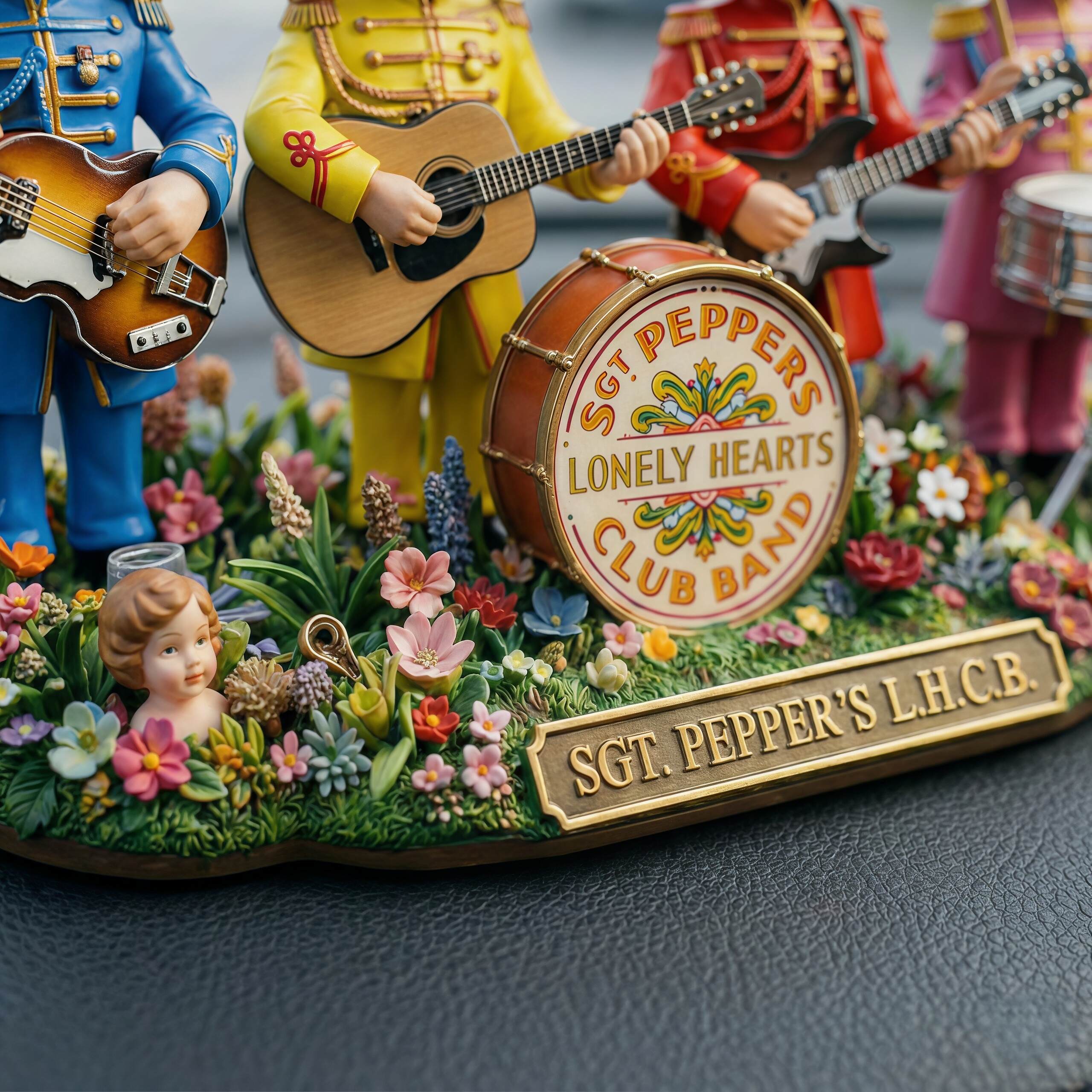 🎵The Beatles “Sgt. Pepper's Lonely Hearts Club Band”  Bobblehead Doll