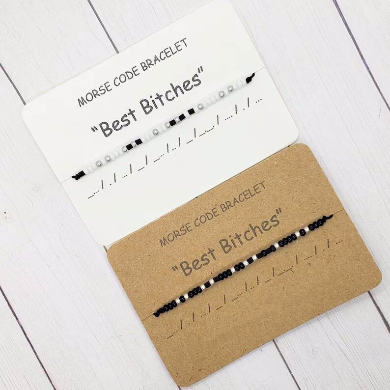 Best Bitches Morse Code Bracelet