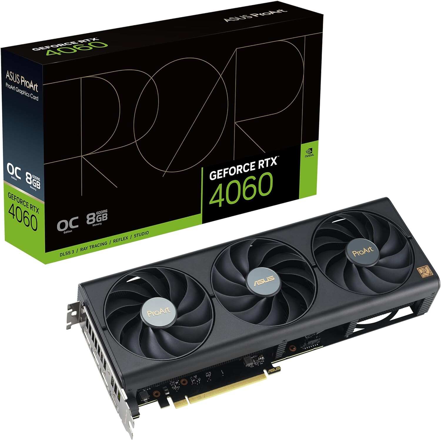 ASUS ROG Strix GeForce RTX™ 4060 OC Edition Gaming Graphics Card (PCIe 4.0, 8GB GDDR6, DLSS 3, HDMI 2.1a, DisplayPort 1.4a, Axial-tech Fan Design, Aura Sync, 0dB Technology)