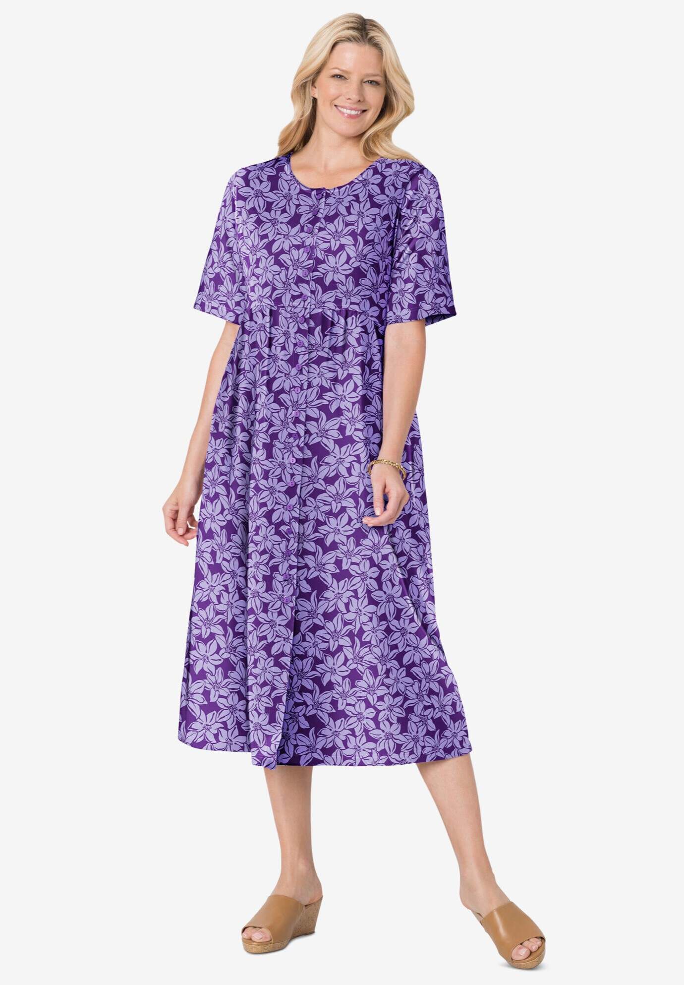 Button-Front Essential Dress