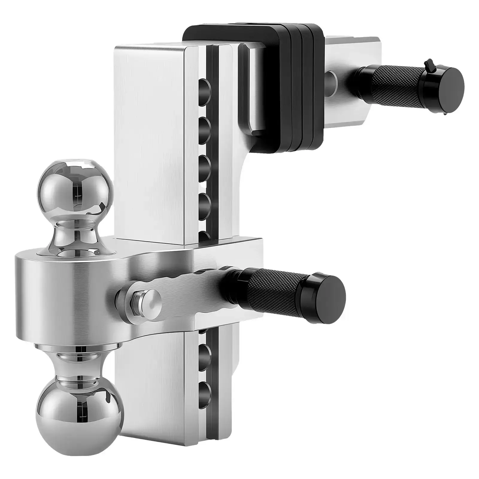 Adjustable Trailer Hitch,8-Inch Drop HitchTri-Ball Mount for 2.5-Inch Hitch ReceiverTrailer Ball Size 1-7/8