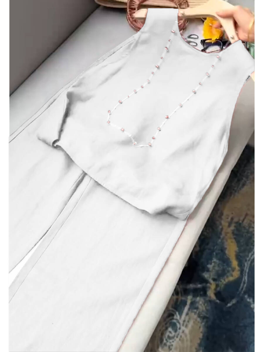 🔥Summer Arrivals🌟Women's Cotton And Linen Casual Vest and Pants Set