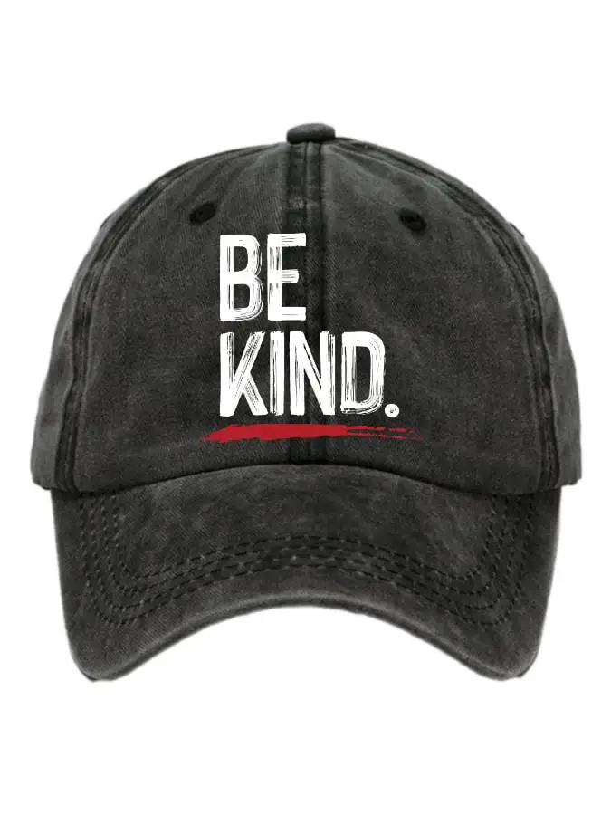 Retro Be Kind Print Baseball Cap