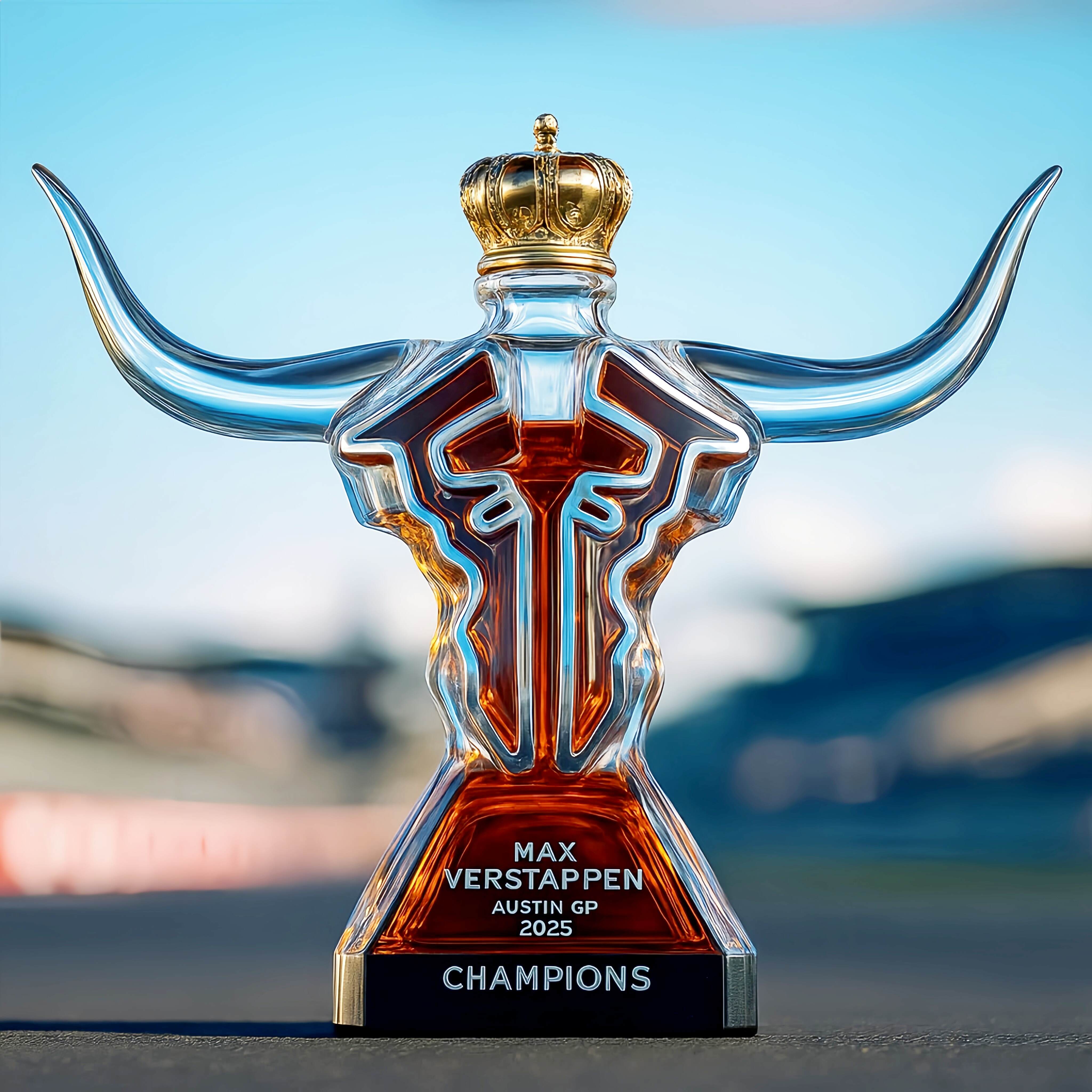 Austin GP 2025 Champion Trophy Limited Edition Whisky Bottle