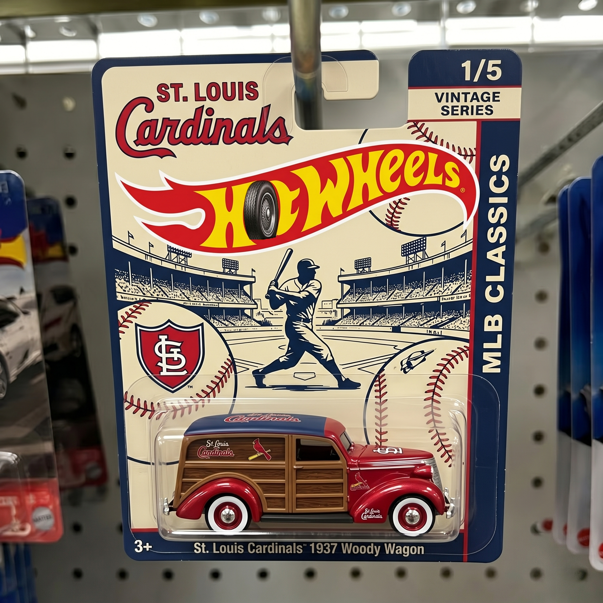 Hot Wheels St. Louis Cardinals 1937 Woody Wagon Vintage Car Model
