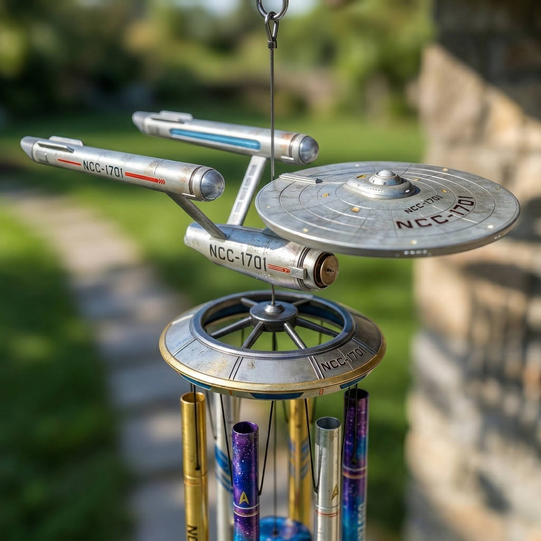 🚀 Star Trek 60th Anniversary USS Enterprise Wind Chime
