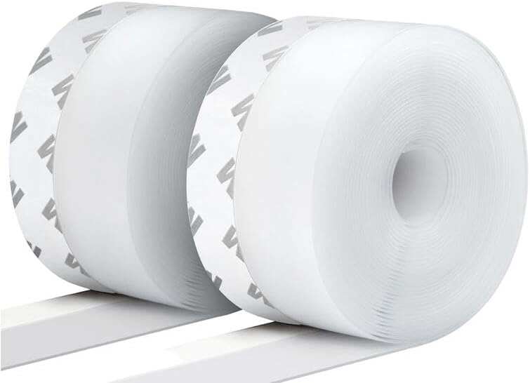 16.4Ft Door Weather Stripping, (1.38in Width) Weather Stripping Door Draft Stopper Adhesive Seal Strip