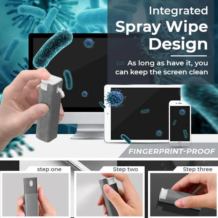 (🌲Early Christmas Sale- SAVE 48% OFF)3 In 1 Screen Cleaner Spray(buy 3 get 2 free now)