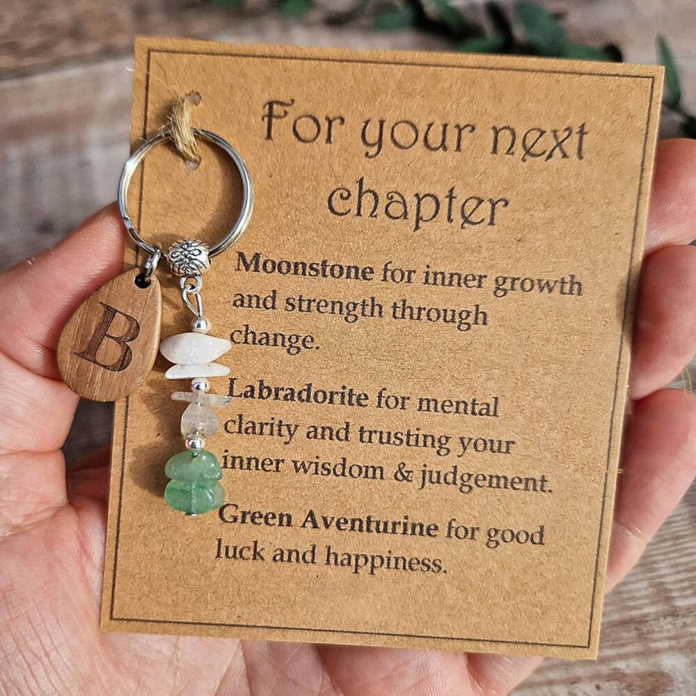 For Your Next Chapter Crystal Keyring