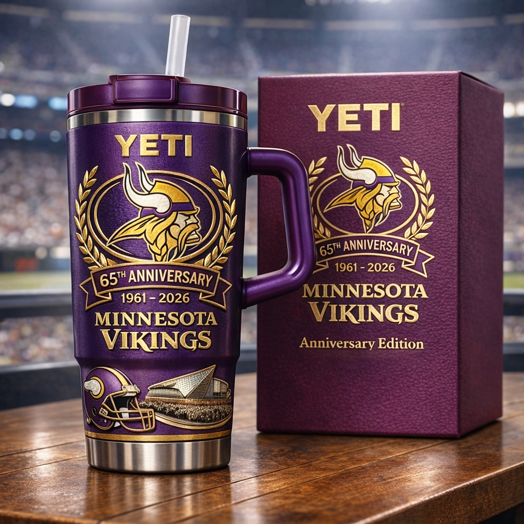 YETI × Minnesota Vikings – 65th Anniversary Tumbler Cup