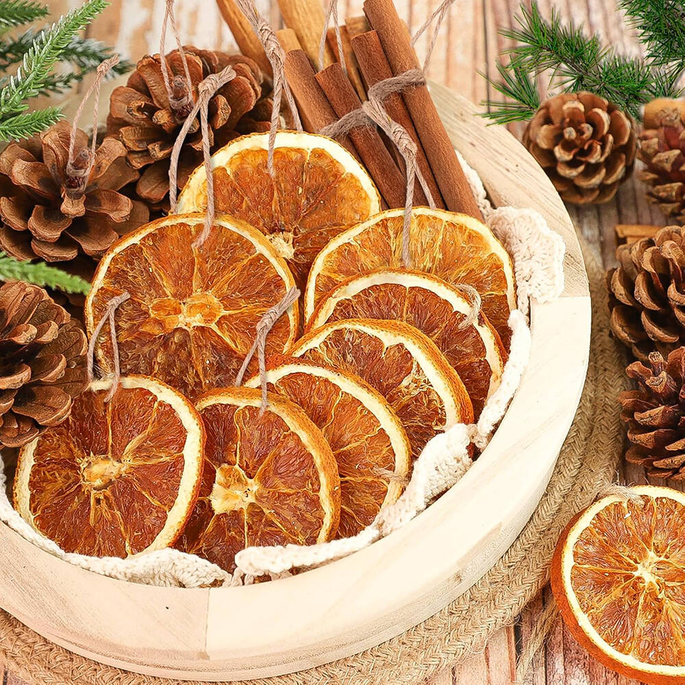 Natural Orange Slices Cinnamon Pinecones Ornament