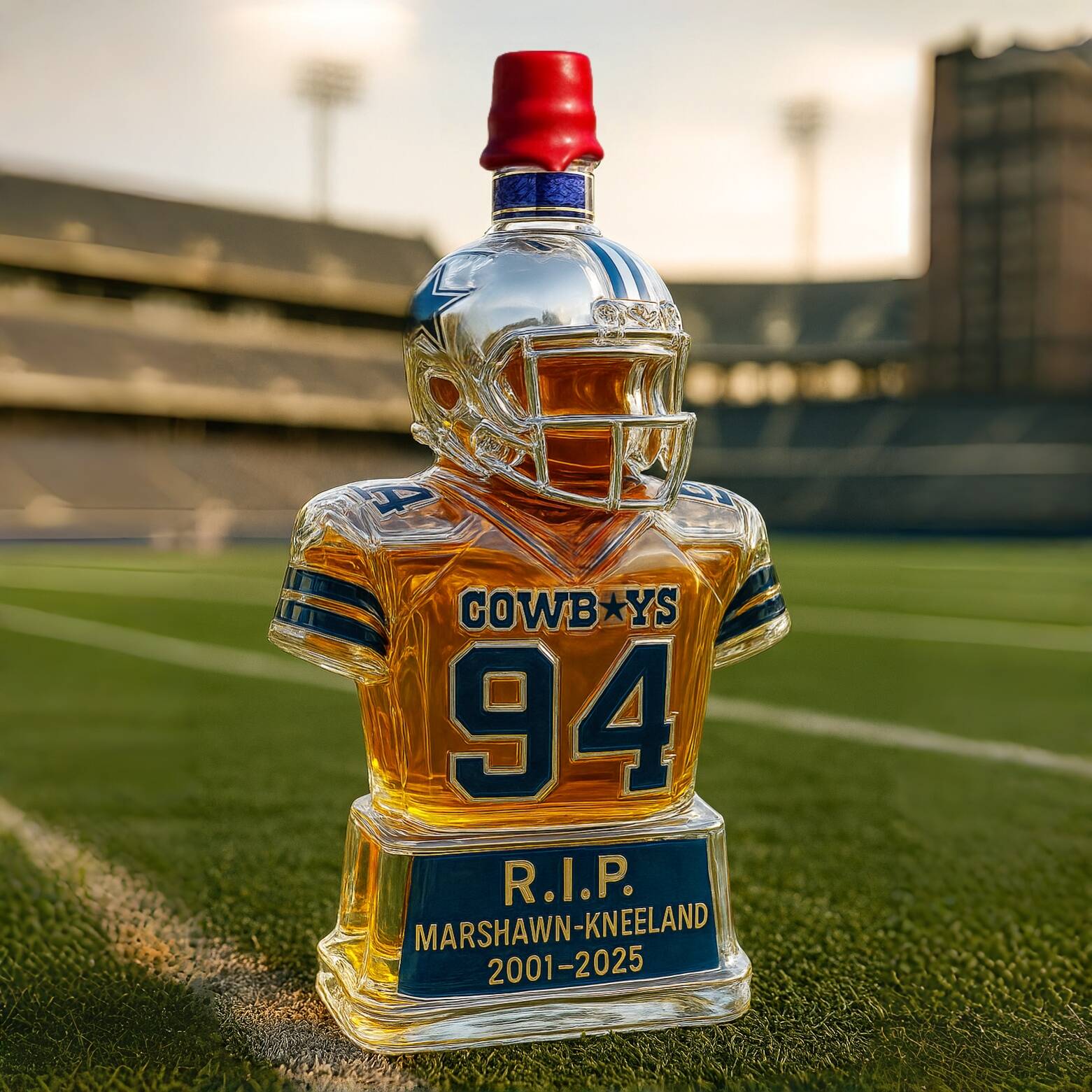 Marshawn Kneeland 2001–2025 Memorial Whiskey Bottle