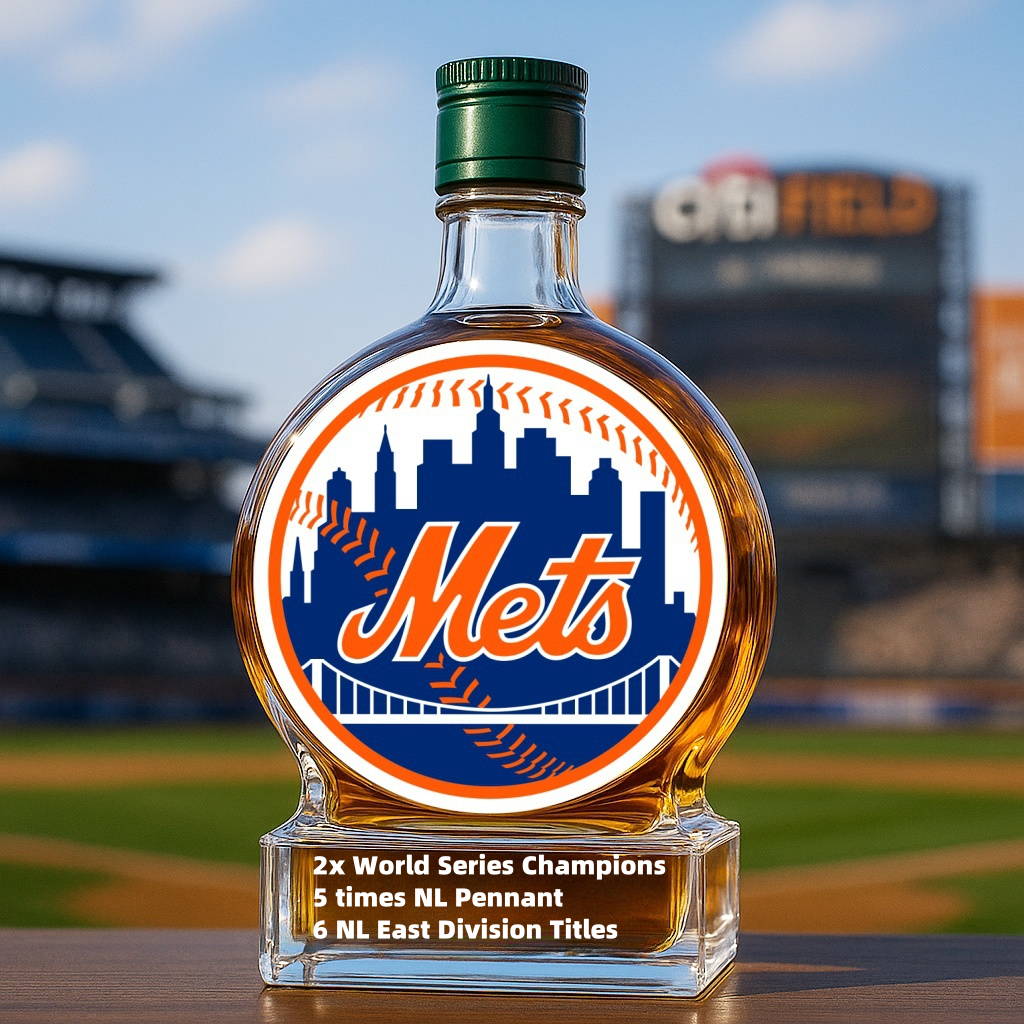 New York Mets Whiskey Bottle