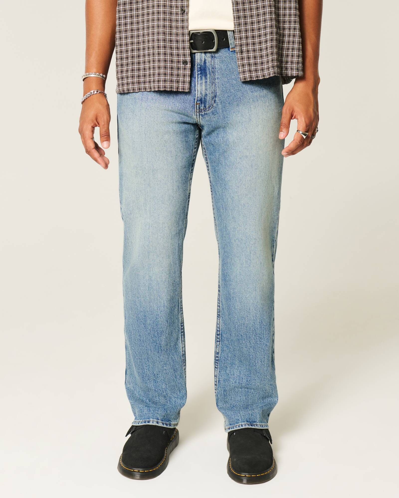 Light Wash Straight Jeans