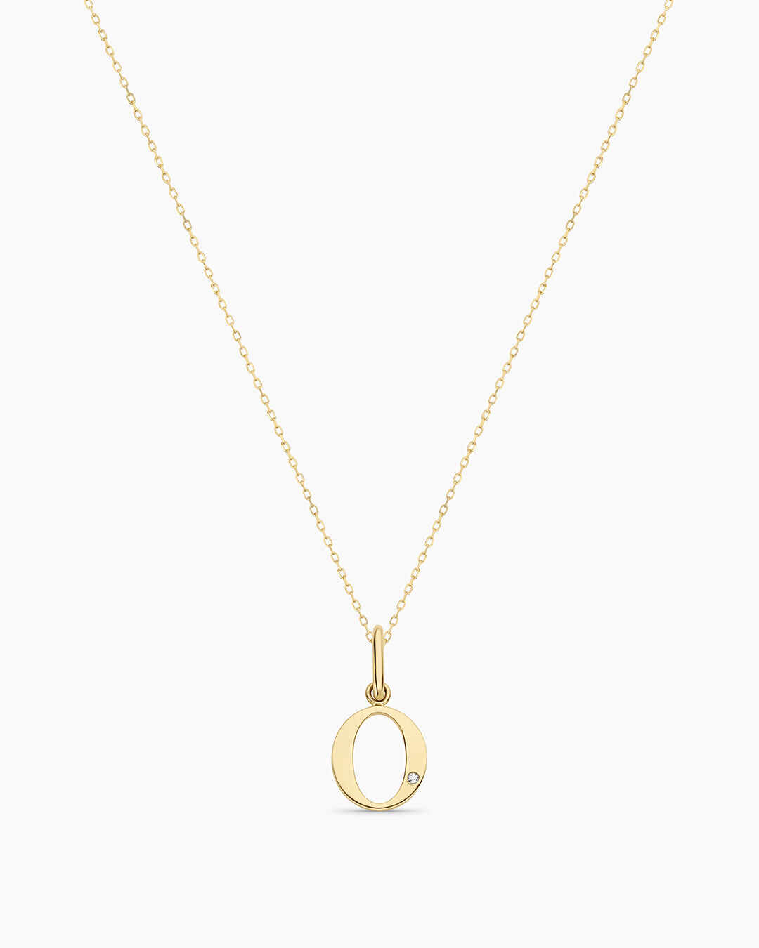 Diamond Vintage Alphabet Charm Necklace