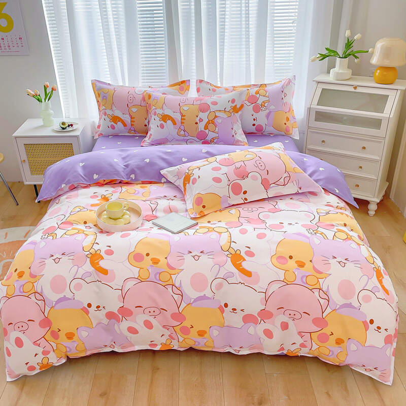 Printed Bed Sheet Set - Piggy