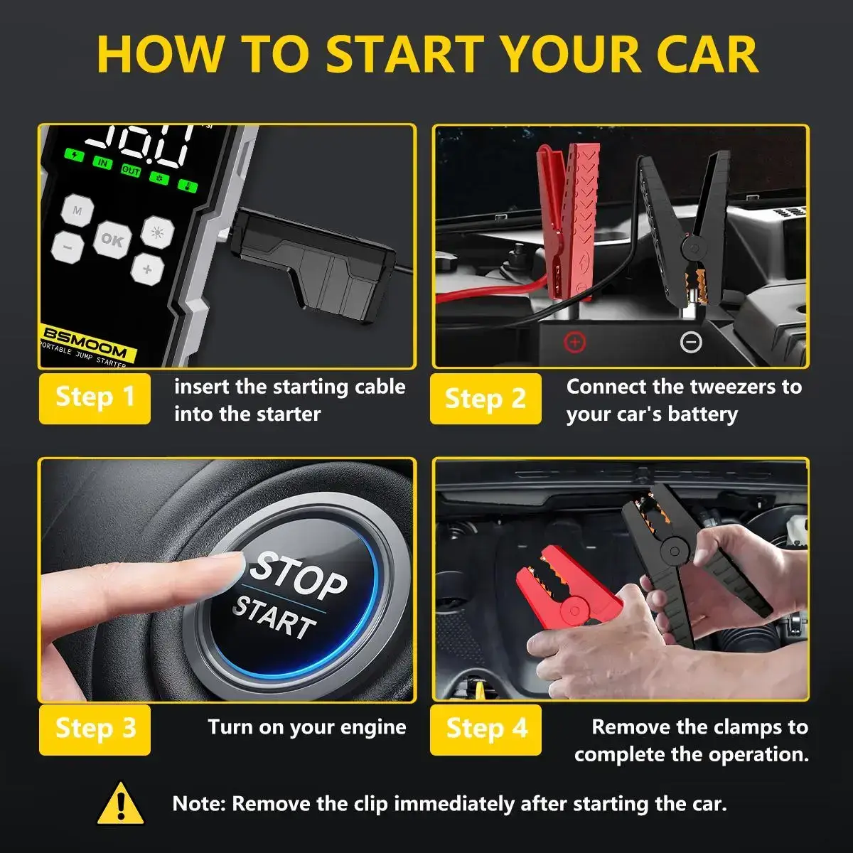 16800mAh  [5-in-1] Portable Car Jump Starter with Air Compressor(All Gas/10.0L Diesel),With Tireinflator, 12V AutoBoost BatteryCharger Jumper Box, Rapid Charger with LEDScreen Vehicle Automotive