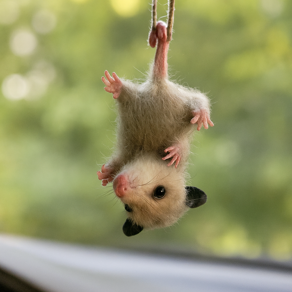 Adorable Hanging Possum Christmas Ornament