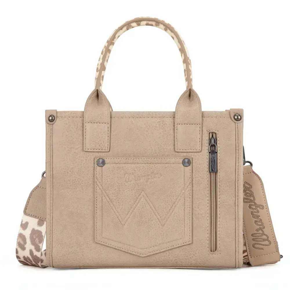 Wrangler Leopard Print Concealed Carry Tote/Crossbody