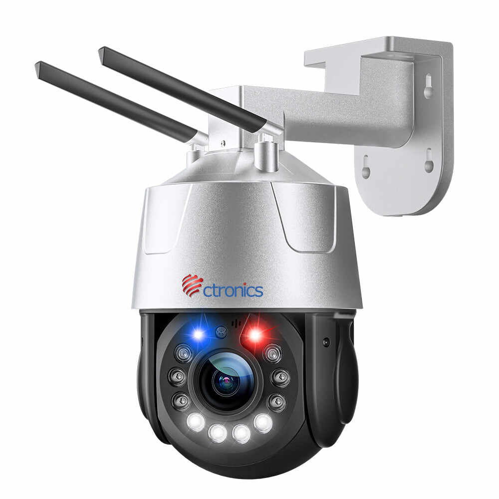 30X Optical Zoom 5MP WiFi PTZ Surveillance Camera with  Audible  Light Alarm and 50m Color Night Vision
