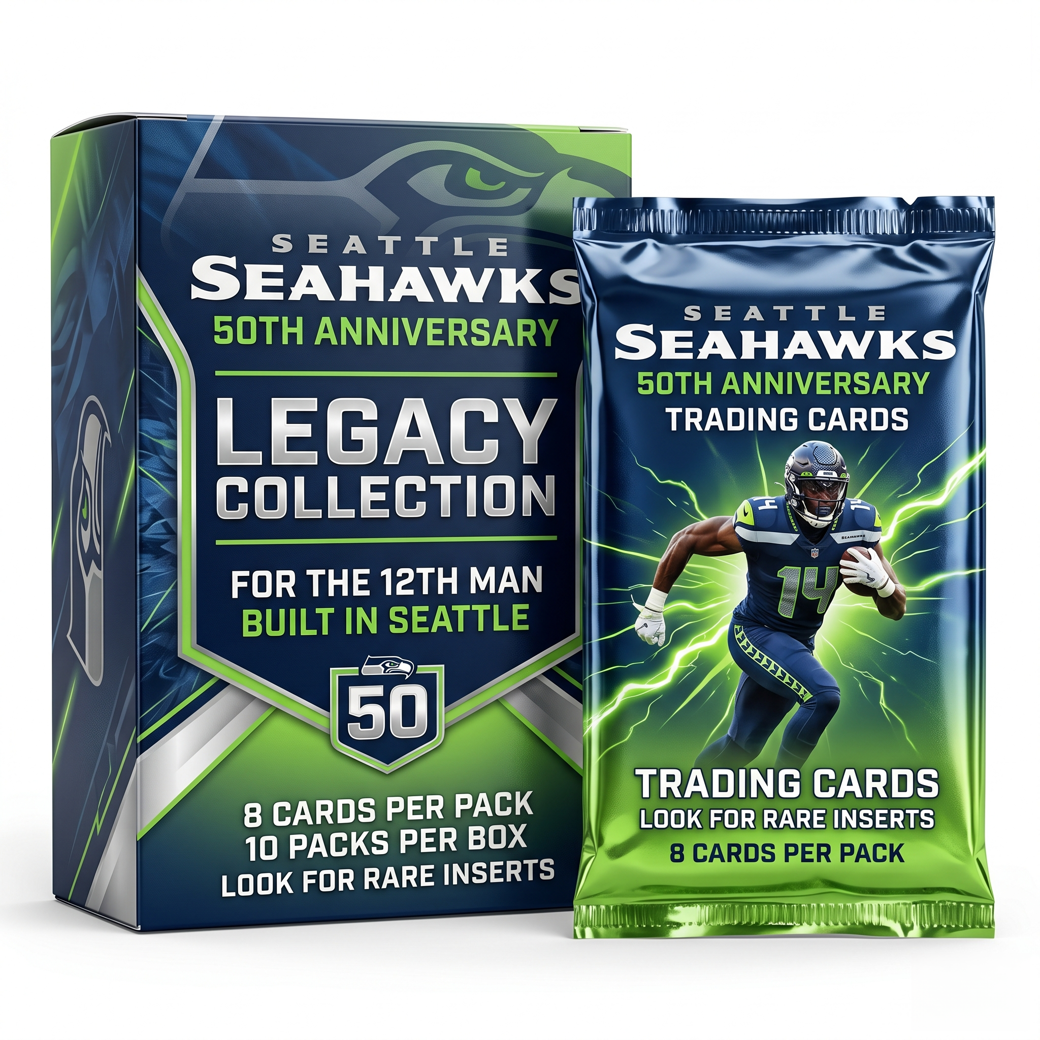 Seattle Seahawks 50th Anniversary Hobby Box