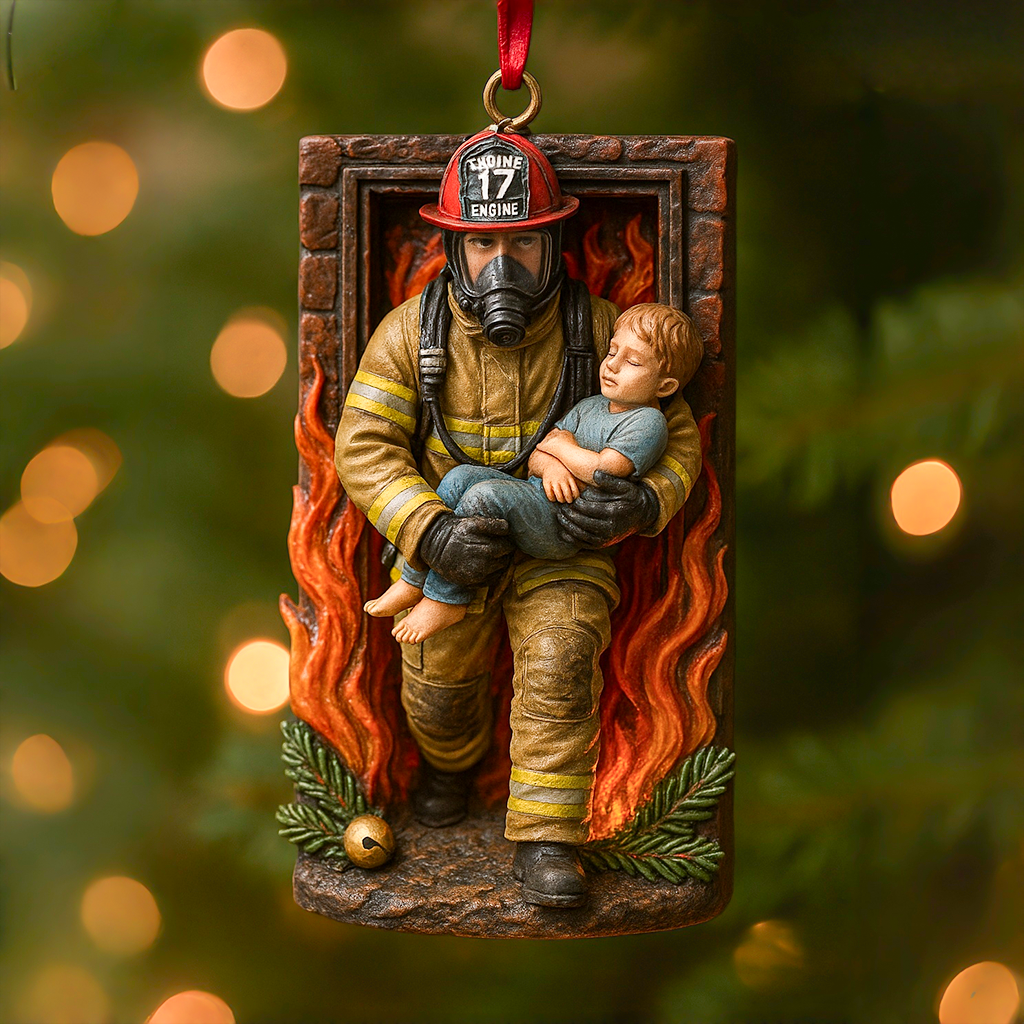 Firefighters  Tribute Christmas Ornament
