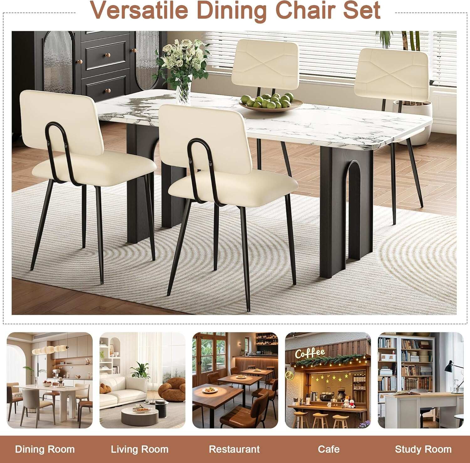 VECELO Dining Chairs Set of 2