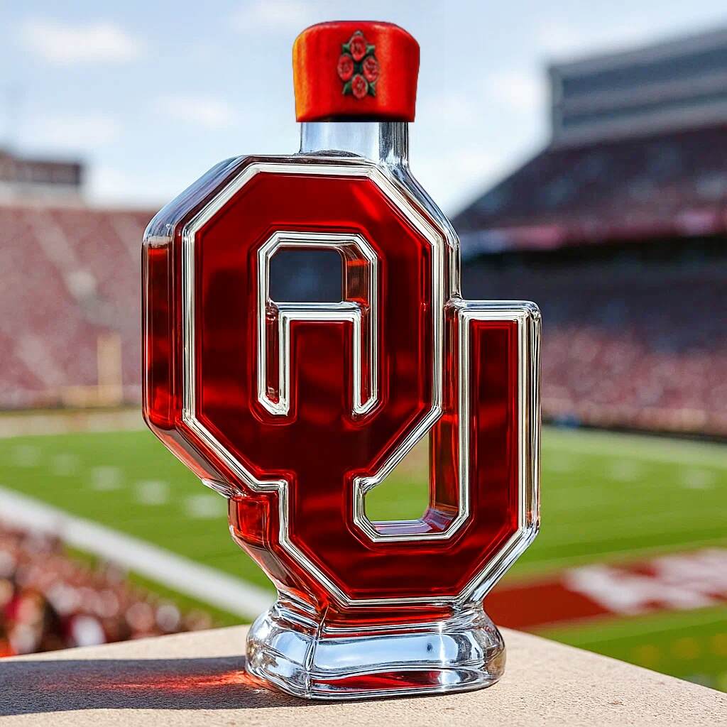 Oklahoma Sooners Whiskey Bottle