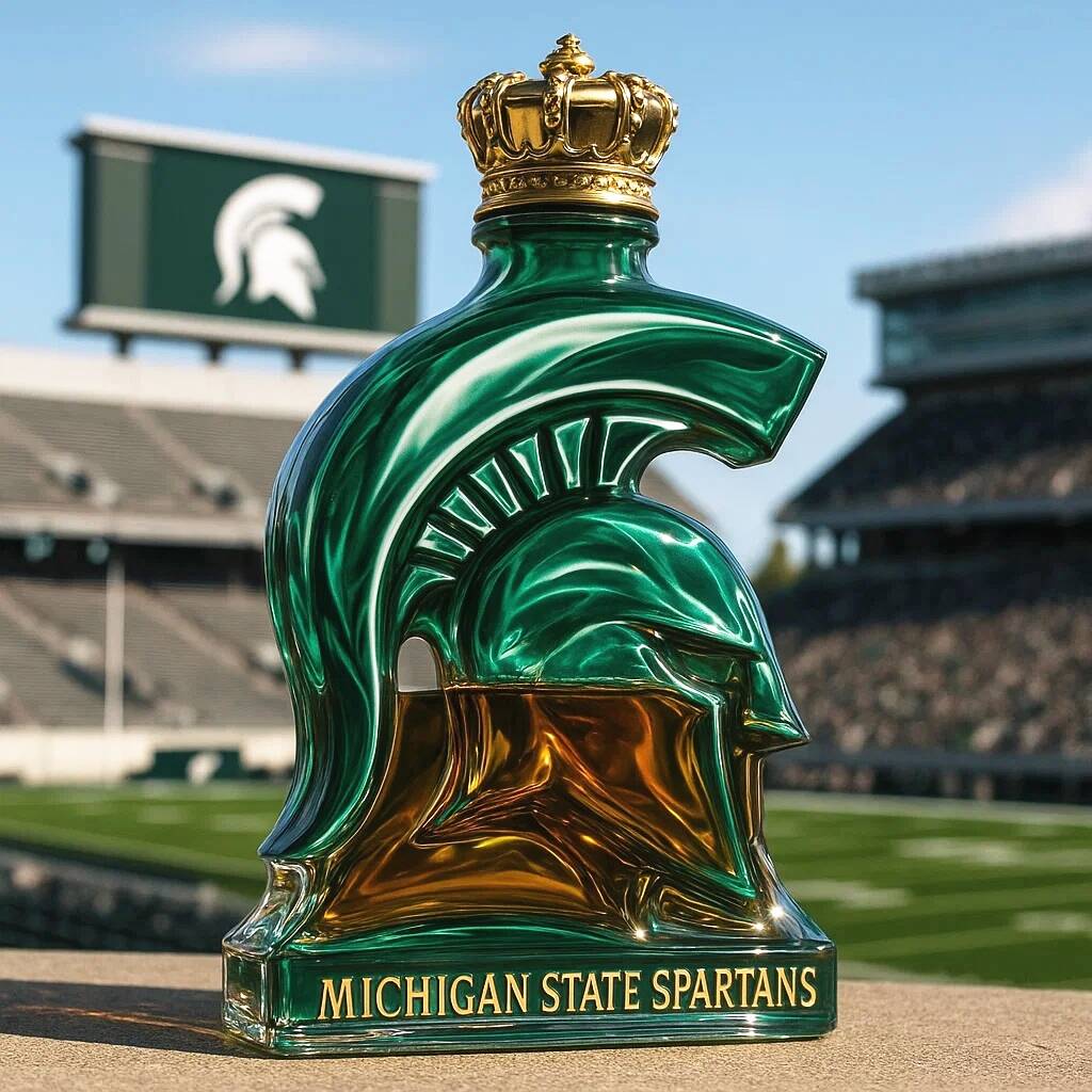 Michigan State University Spartans football Whisky Bottle