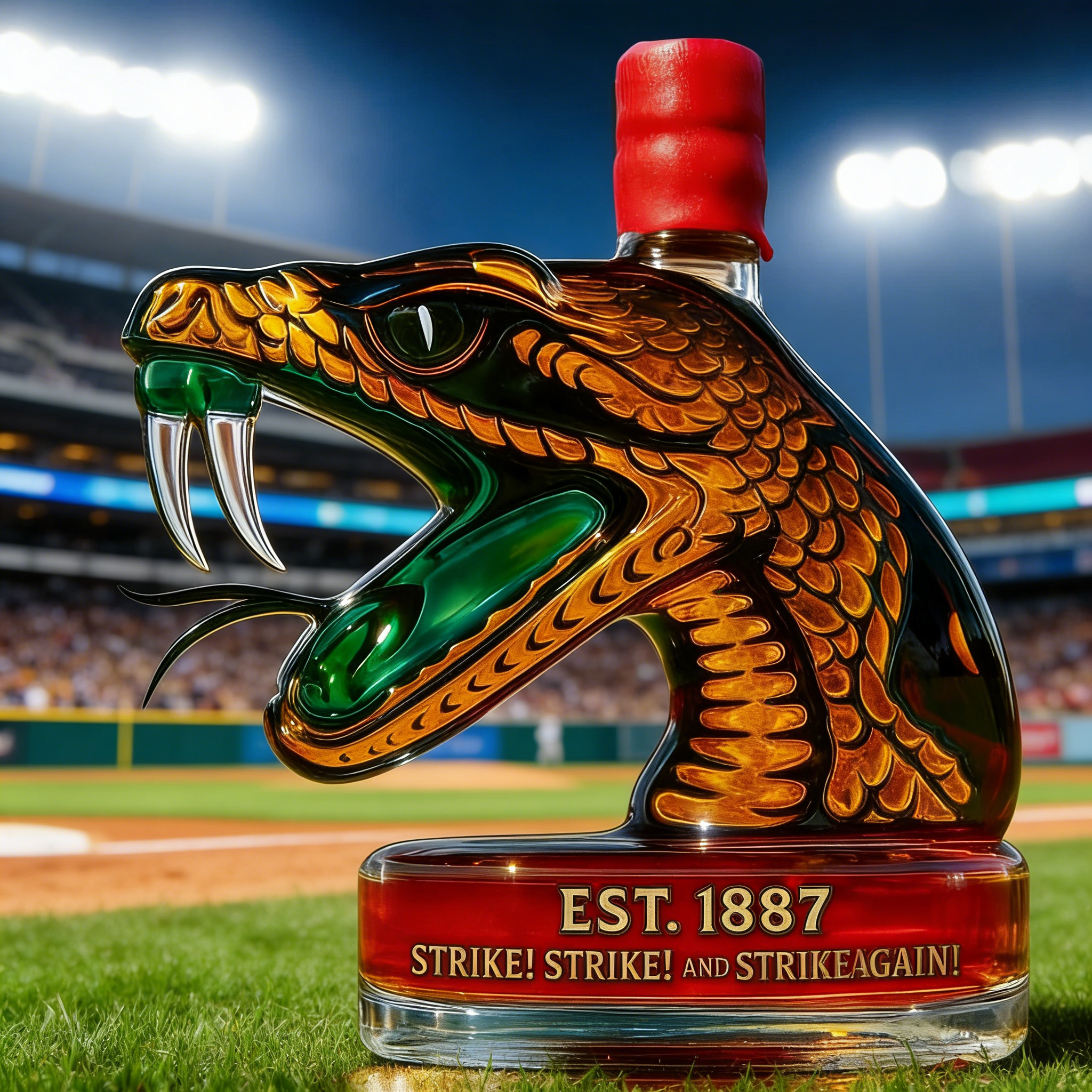Auburn Tiger Fangs Whiskey Bottle