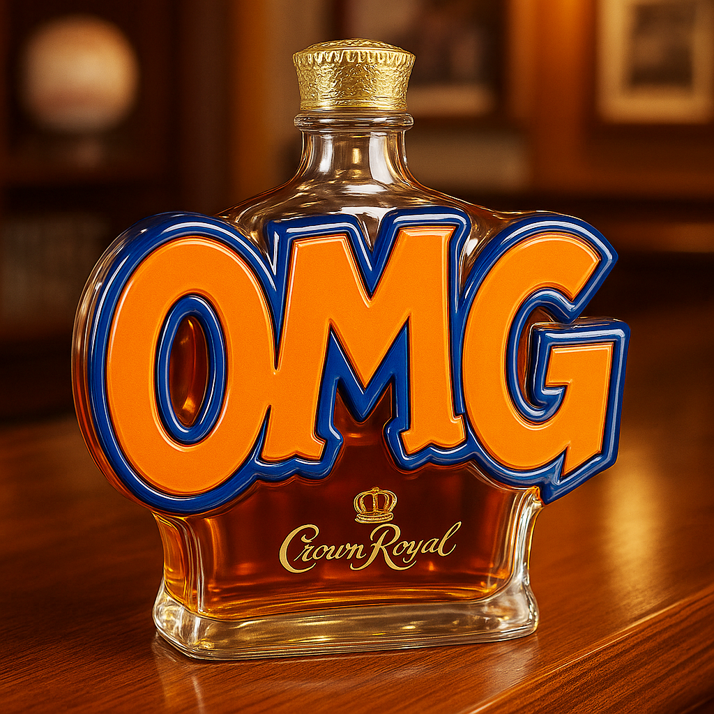 New York Mets OMG Whiskey Bottle
