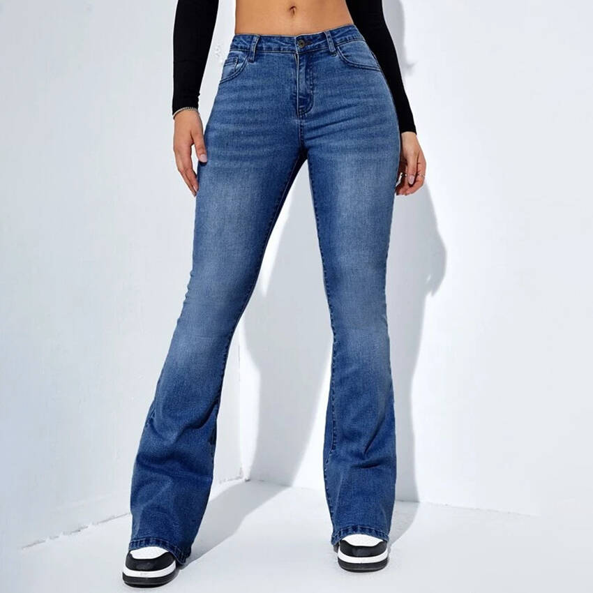 Women's High-waisted Slim-fit Flared Jeans