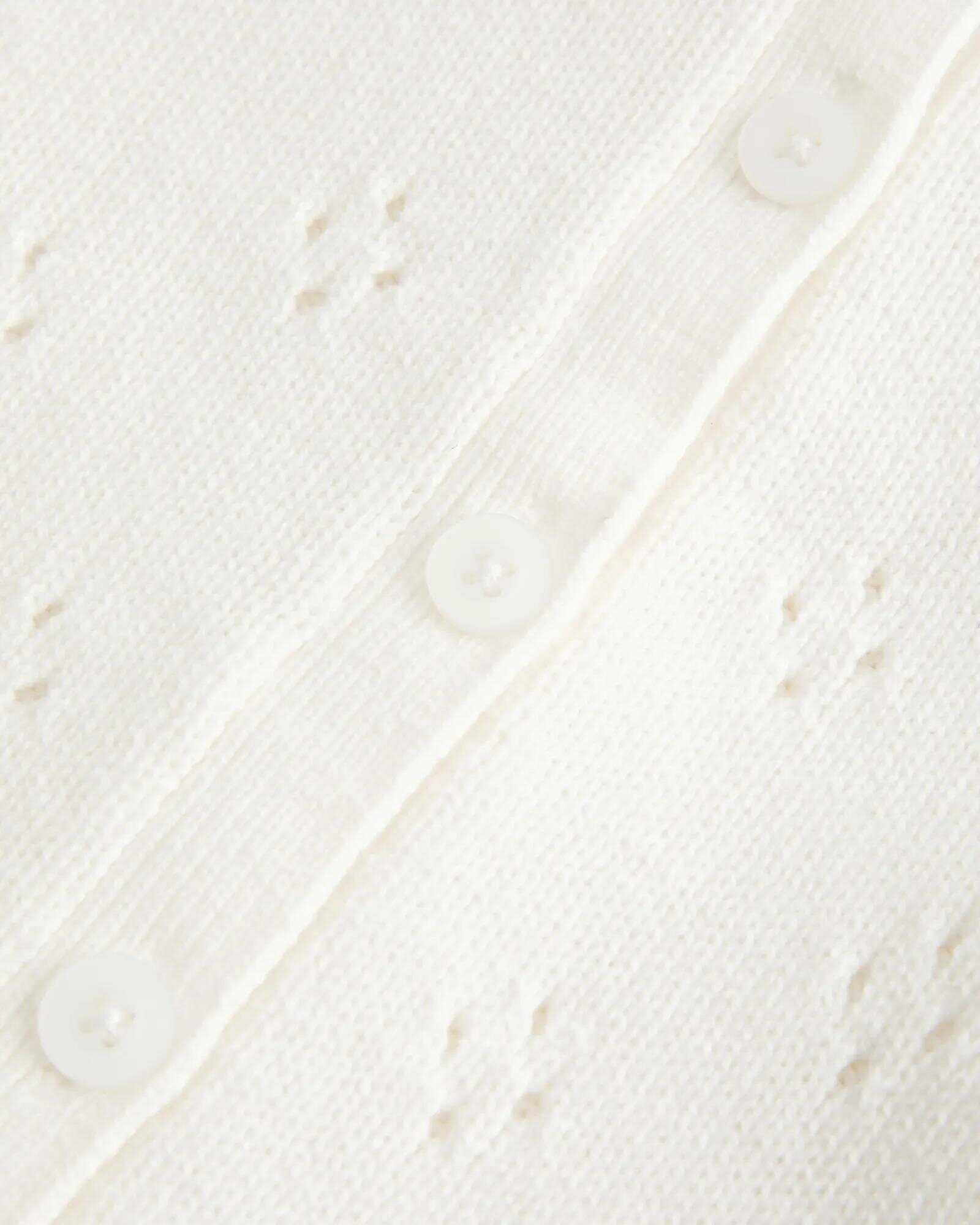 Eyelet Crew Cardigan