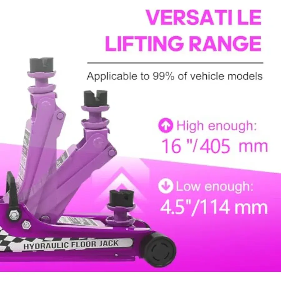 2.5-3Ton Low-Profile Professional Floor Jack with RAPID PUMP, Purple