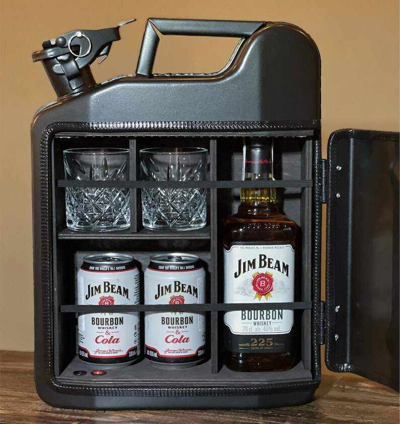10 L Jerry can mini bar for present, Custom original gift for a man, Party can mini bar, Canister bar, Mens gift bar for boss