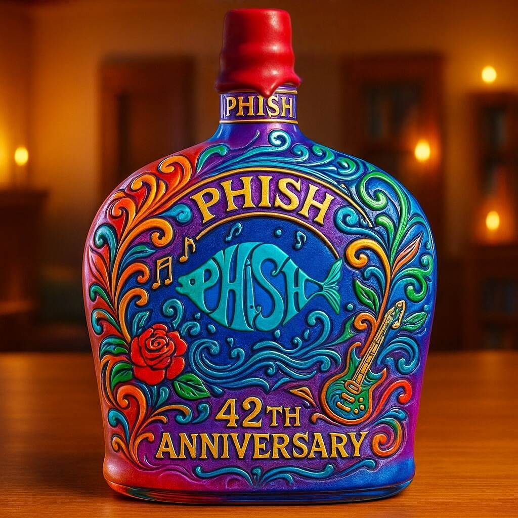 Phish 42nd Anniversary whiskey bottle